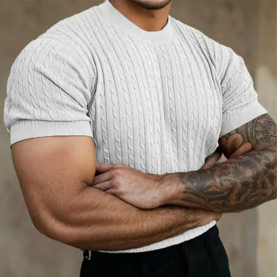 Claudio - T-shirt in Gequiltede Stof
