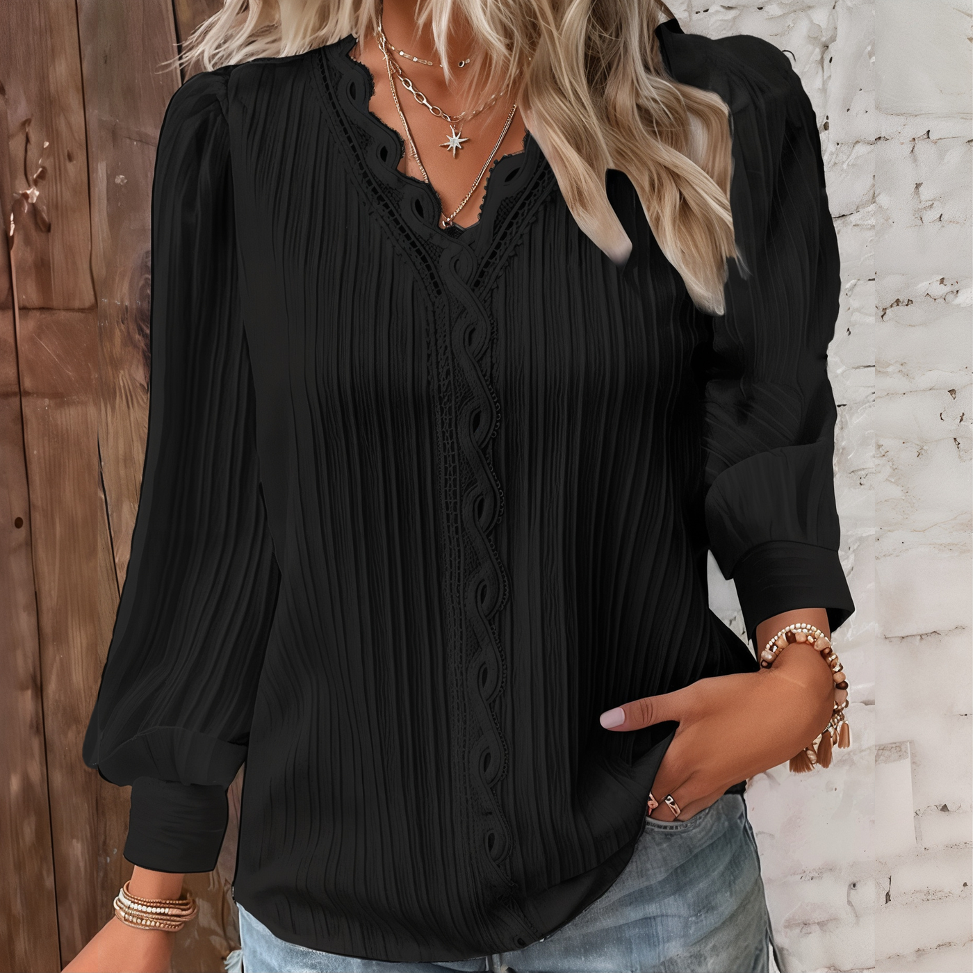 Amelie - Vintage Blouse in Chiffon