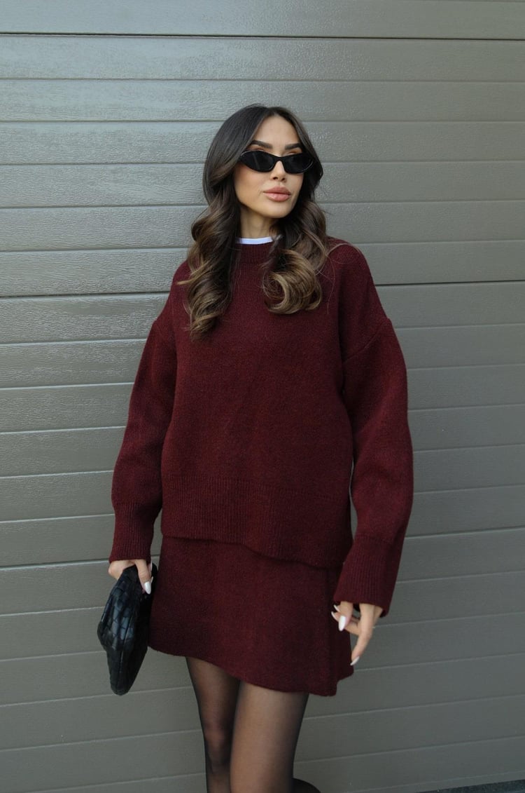 Mila - Set Oversized Trui en Elegante Rok