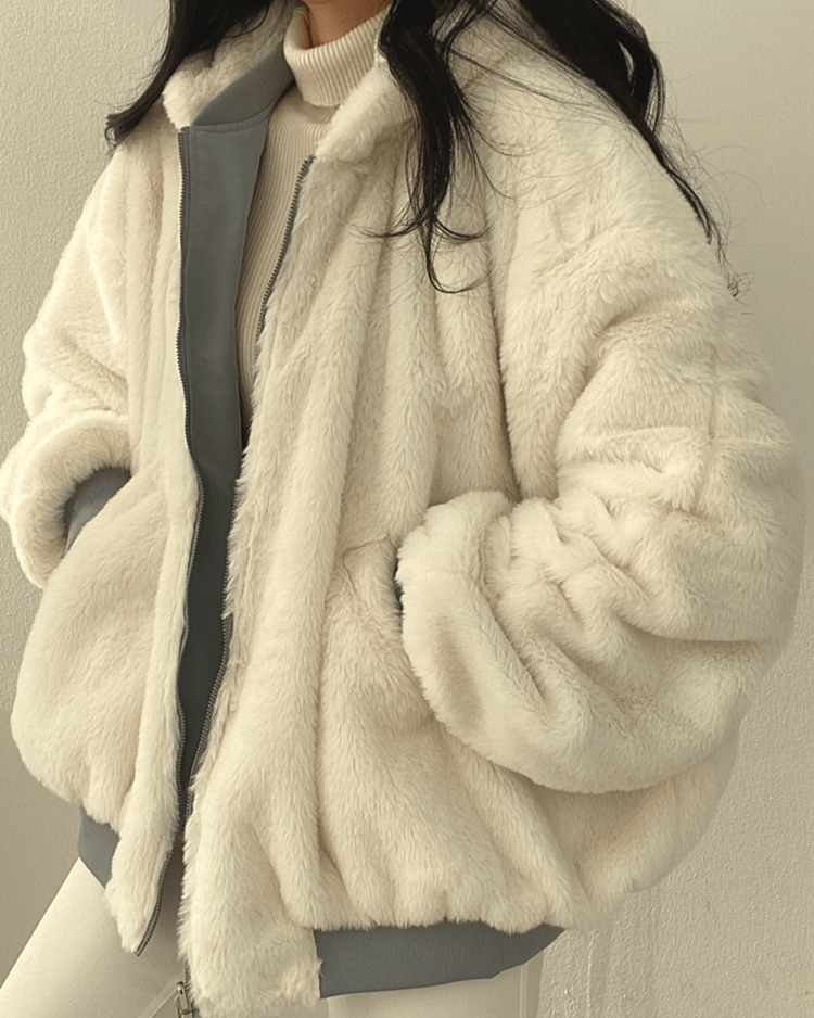 Erica - Oversized Jas met Zachte Kraag