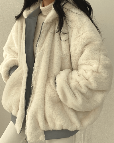 Erica - Oversized Jas met Zachte Kraag