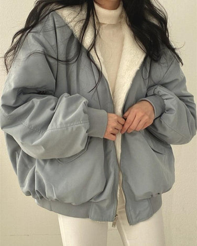 Erica - Oversized Jas met Zachte Kraag