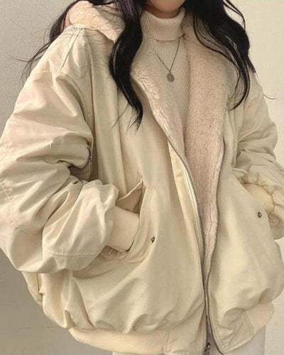 Erica - Oversized Jas met Zachte Kraag